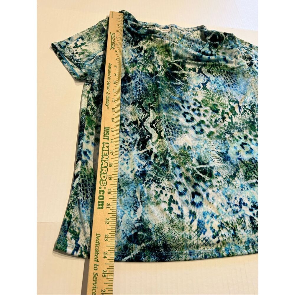 Lot of 2 Jaclyn Smith Collection Snakeskin Print Cowl Neck Career Blouses Size M - Picture 6 of 13